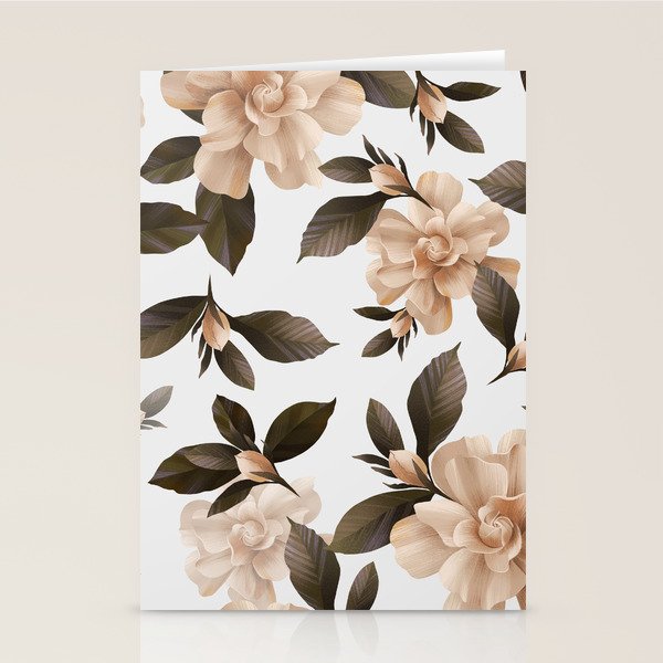 seamless pattern with graphic lush flowers Stationery Card Gallery Image 2