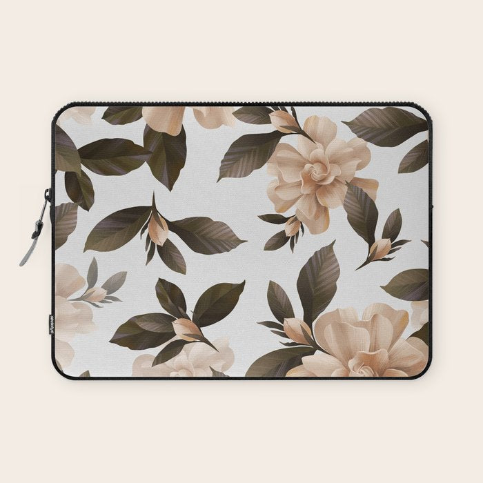 seamless pattern with graphic lush flowers Laptop Sleeve Gallery Image 1
