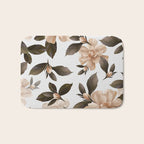 seamless pattern with graphic lush flowers Bath Mat Gallery Image 1