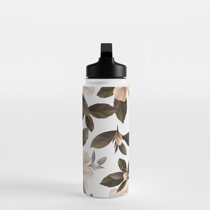 seamless pattern with graphic lush flowers Water Bottle Gallery Image 3