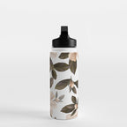 seamless pattern with graphic lush flowers Water Bottle Gallery Image 3
