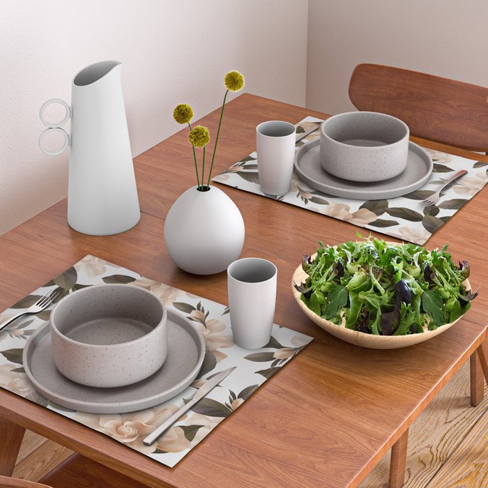 seamless pattern with graphic lush flowers Placemat Gallery Image 2
