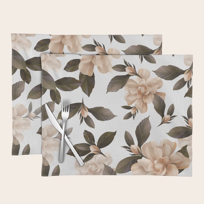 seamless pattern with graphic lush flowers Placemat Gallery Image 1