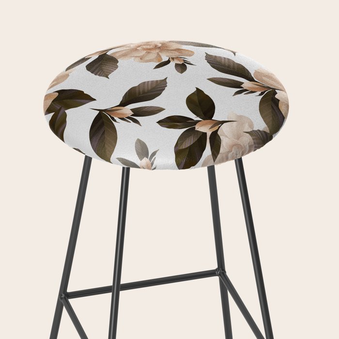 seamless pattern with graphic lush flowers Stool Gallery Image 2