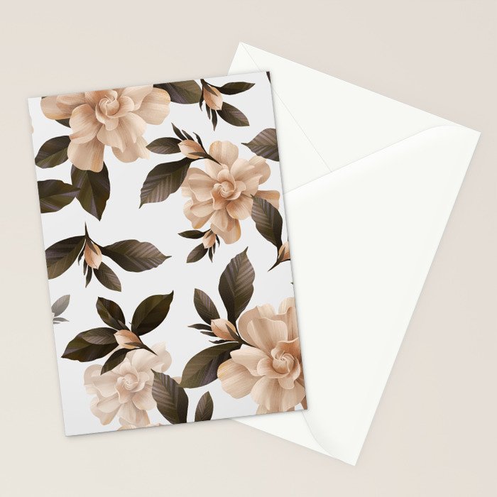seamless pattern with graphic lush flowers Stationery Card Gallery Image 2