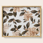 seamless pattern with graphic lush flowers Serving Tray Gallery Image 1