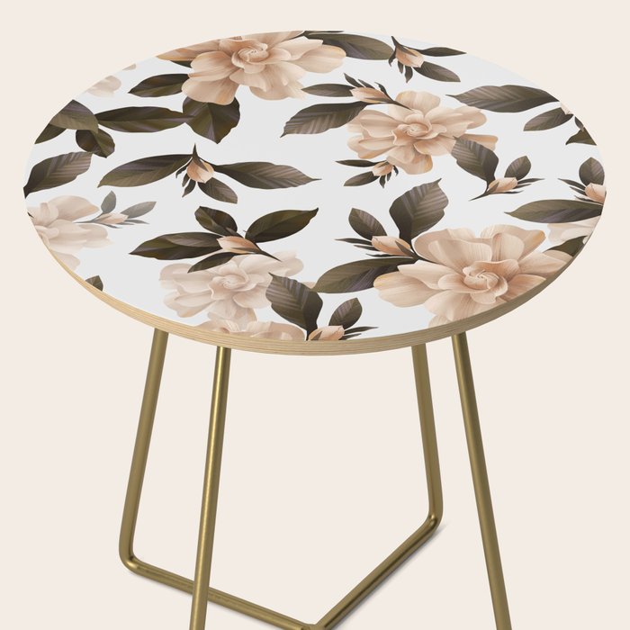 seamless pattern with graphic lush flowers Side Table Gallery Image 2