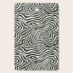 Abstract black and white stripe line pattern Cutting Board Gallery Image 1