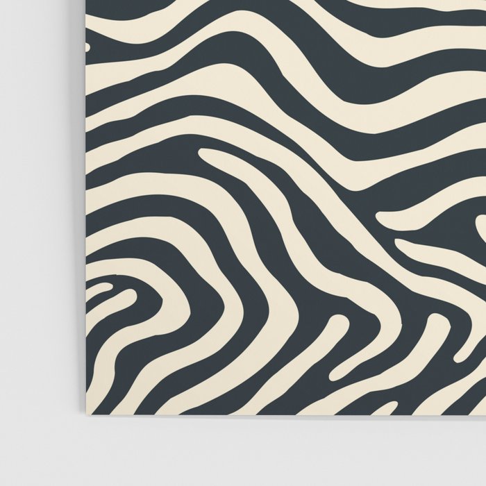 Abstract black and white stripe line pattern Poster Gallery Image 3