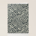 Abstract black and white stripe line pattern Stationery Card Gallery Image 2