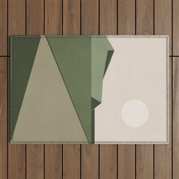 Abstract Minimal Geometric 14 Outdoor Rug Gallery Image 1