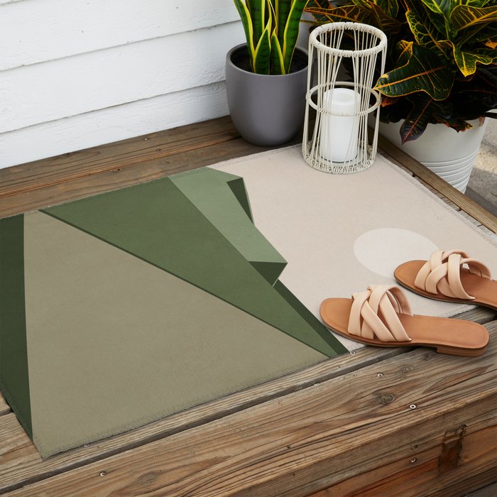 Abstract Minimal Geometric 14 Outdoor Rug Gallery Image 2