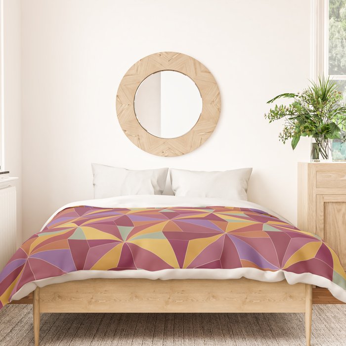 Kaleidoscope Tile Pattern X Vibrant Tropical Duvet Cover Gallery Image 3