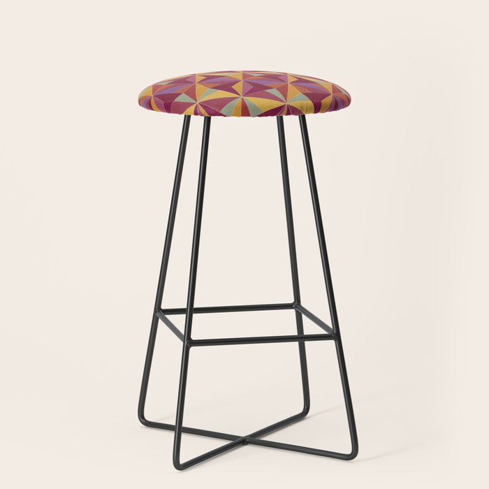 Kaleidoscope Tile Pattern X Vibrant Tropical Stool Gallery Image 1