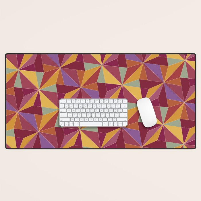 Kaleidoscope Tile Pattern X Vibrant Tropical Desk Mat Gallery Image 1