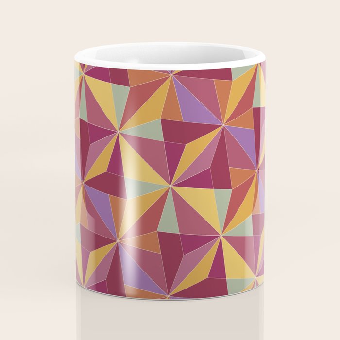 Kaleidoscope Tile Pattern X Vibrant Tropical Coffee Mug Gallery Image 4