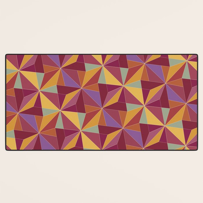 Kaleidoscope Tile Pattern X Vibrant Tropical Desk Mat Gallery Image 3