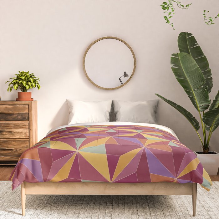 Kaleidoscope Tile Pattern X Vibrant Tropical Comforter Gallery Image 3