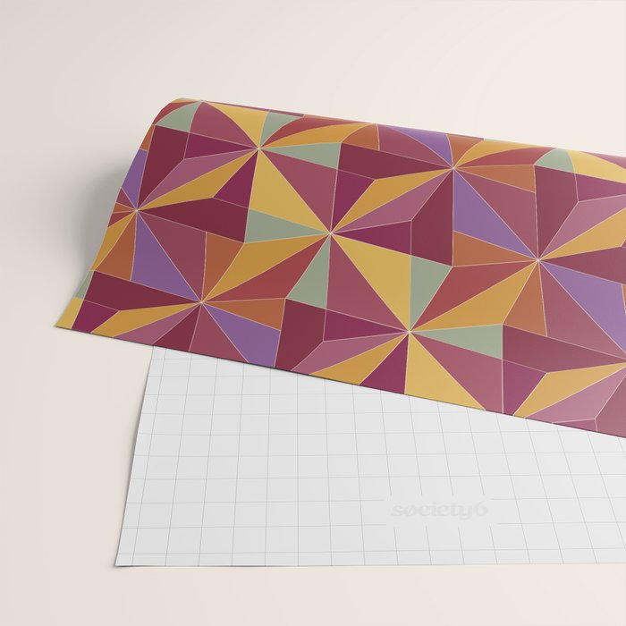 Kaleidoscope Tile Pattern X Vibrant Tropical Wrapping Paper Gallery Image 2