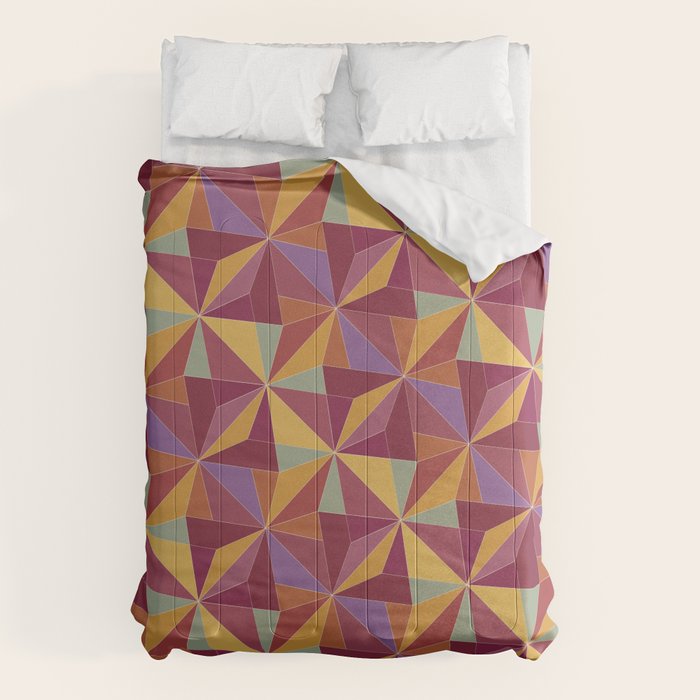 Kaleidoscope Tile Pattern X Vibrant Tropical Comforter Gallery Image 1