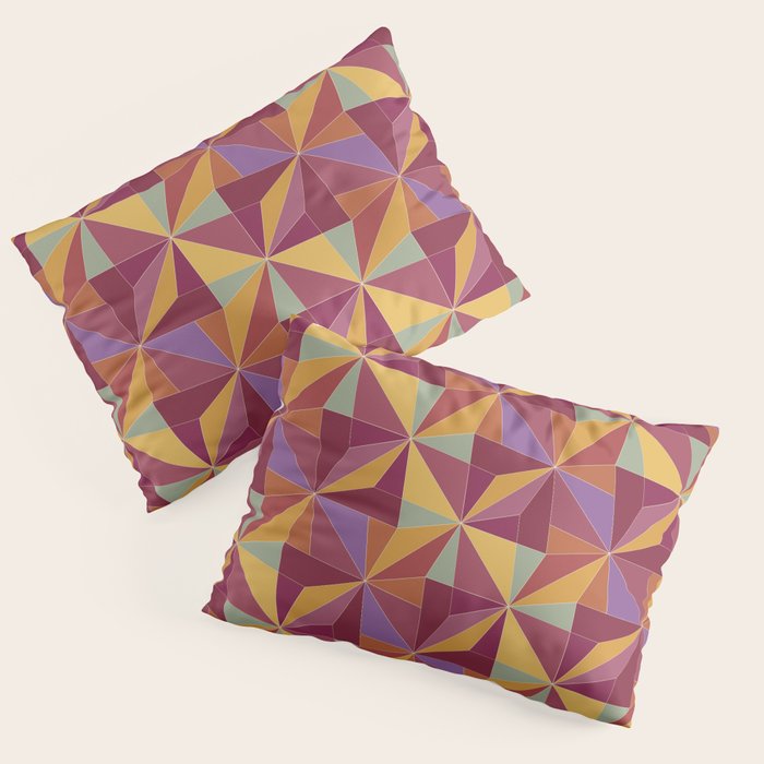 Kaleidoscope Tile Pattern X Vibrant Tropical Pillow Sham Gallery Image 3