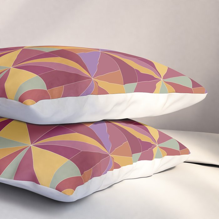 Kaleidoscope Tile Pattern X Vibrant Tropical Pillow Sham Gallery Image 3