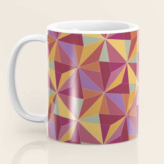 Kaleidoscope Tile Pattern X Vibrant Tropical Coffee Mug Gallery Image 3