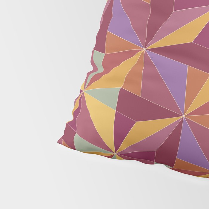 Kaleidoscope Tile Pattern X Vibrant Tropical Pillow Sham Gallery Image 4