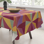 Kaleidoscope Tile Pattern X Vibrant Tropical Tablecloth Gallery Image 3