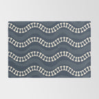 Wavy path of bones - navy blue Rug Gallery Image 2