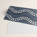 Wavy path of bones - navy blue Wrapping Paper Gallery Image 2