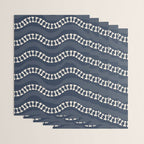 Wavy path of bones - navy blue Wrapping Paper Gallery Image 3