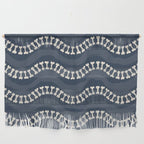 Wavy path of bones - navy blue Wall Hanging Gallery Image 1