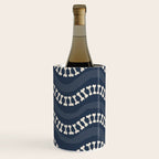 Wavy path of bones - navy blue Wine Chiller Gallery Image 2