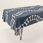 Wavy path of bones - navy blue Tablecloth Gallery Image 1