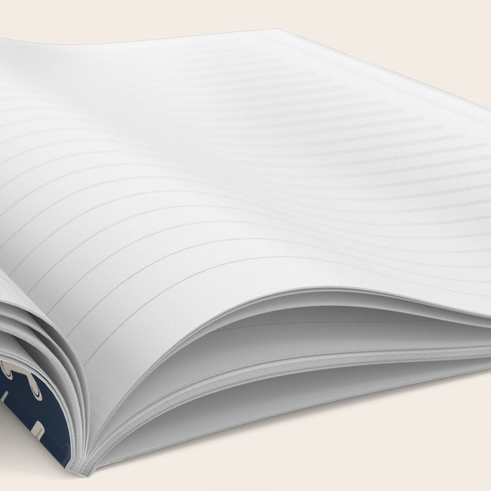 Wavy path of bones - navy blue Notebook Gallery Image 2