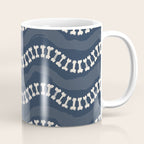 Wavy path of bones - navy blue Coffee Mug Gallery Image 1