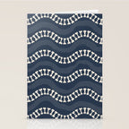 Wavy path of bones - navy blue Stationery Card Gallery Image 2