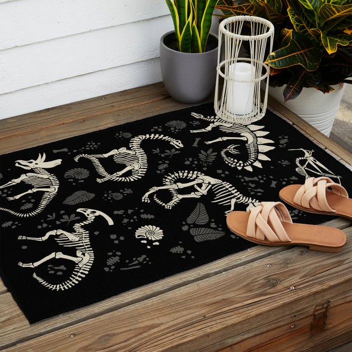 Excavated Dinosaur Fossils Outdoor Rug Gallery Image 2