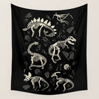 Excavated Dinosaur Fossils Wall Tapestry Gallery Image 4