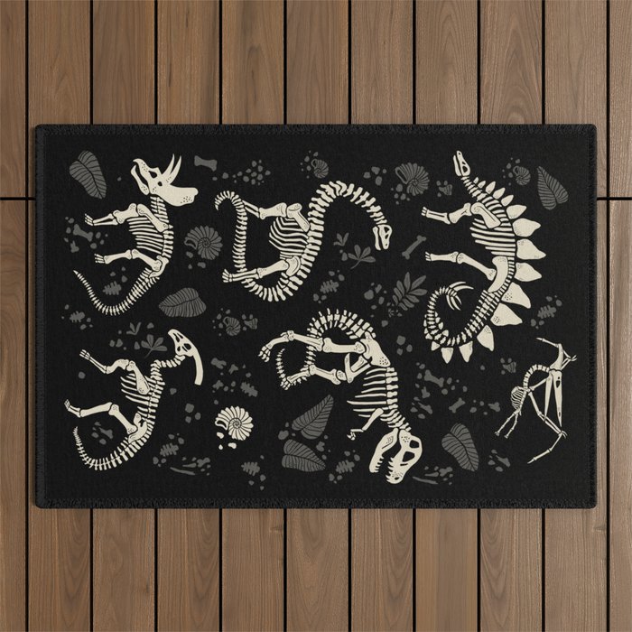 Excavated Dinosaur Fossils Outdoor Rug Gallery Image 1