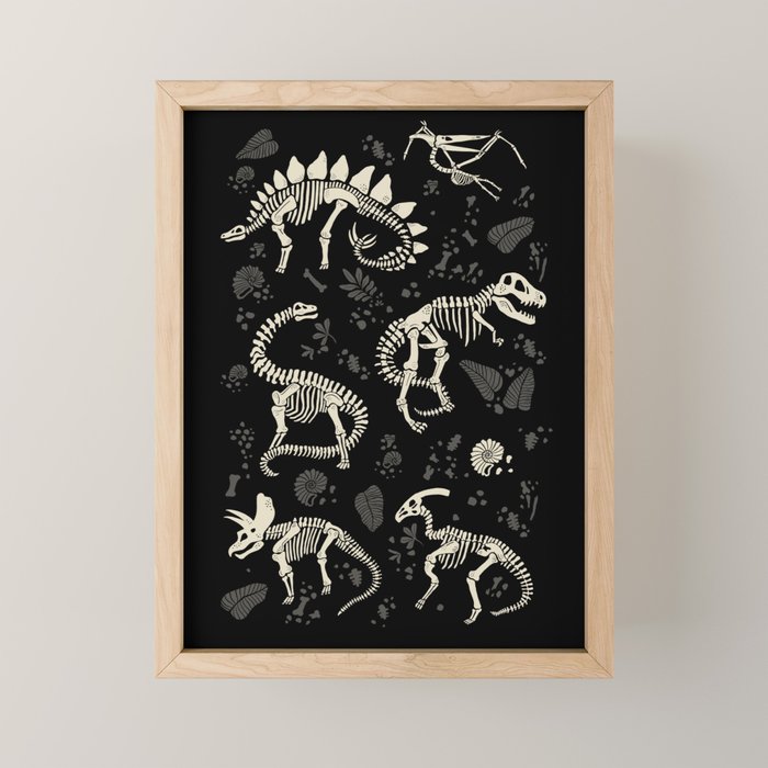 Excavated Dinosaur Fossils Mini Art Print Gallery Image 1