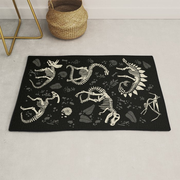 Excavated Dinosaur Fossils Rug Gallery Image 1