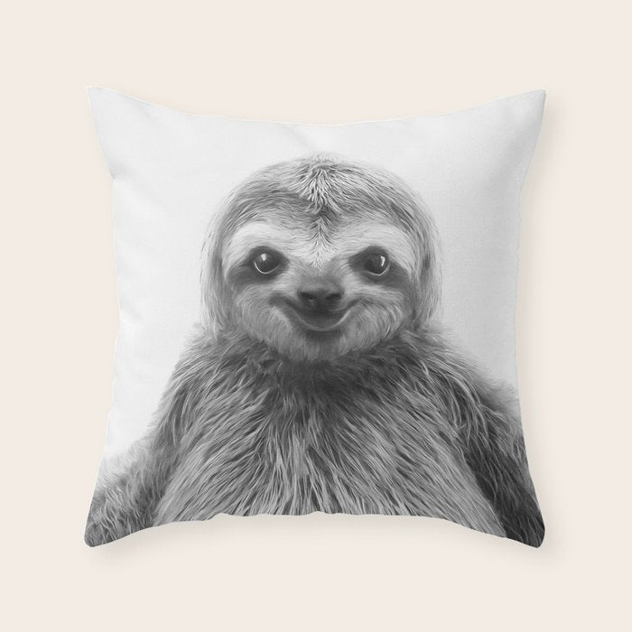 Young Sloth Throw Pillow Gallery Image 6