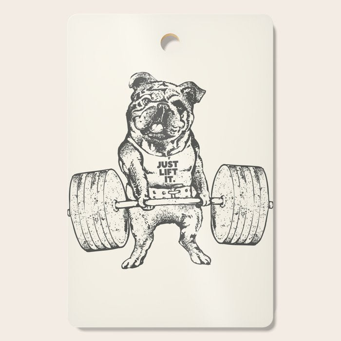 English Bulldog Lift Cutting Board Gallery Image 1