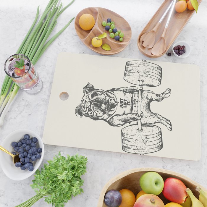 English Bulldog Lift Cutting Board Gallery Image 2