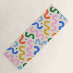 Fun colorful abstract organic shape art pattern Yoga Mat Gallery Image 1