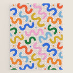 Fun colorful abstract organic shape art pattern Jigsaw Puzzle Gallery Image 1