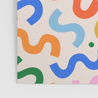 Fun colorful abstract organic shape art pattern Poster Gallery Image 3