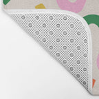 Fun colorful abstract organic shape art pattern Bath Mat Gallery Image 2